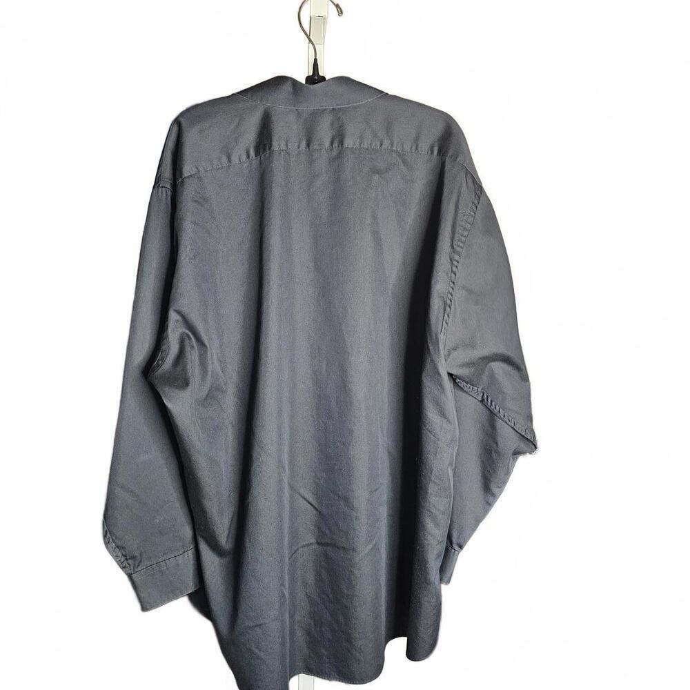 Arrow Men's Black Wrinkle-Free Sateen Dress Shirt XL - Picture 3 of 3